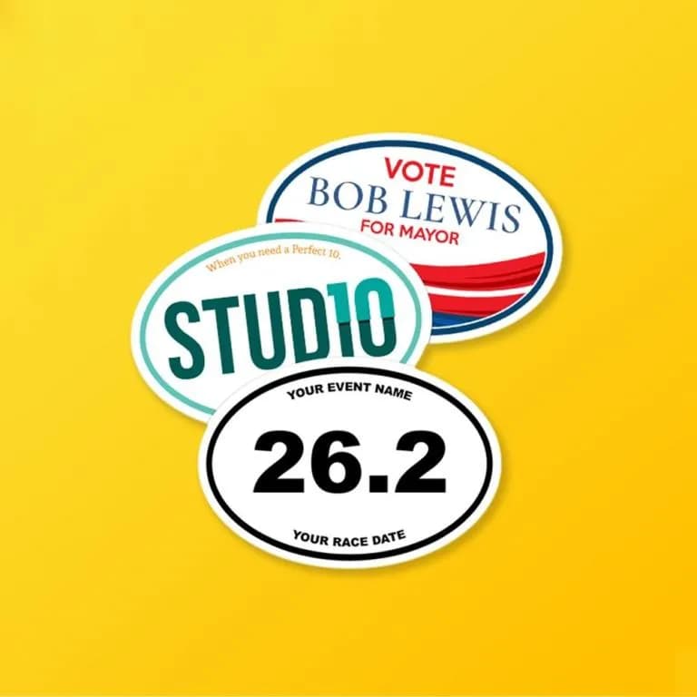 Custom Oval Stickers - Image 1