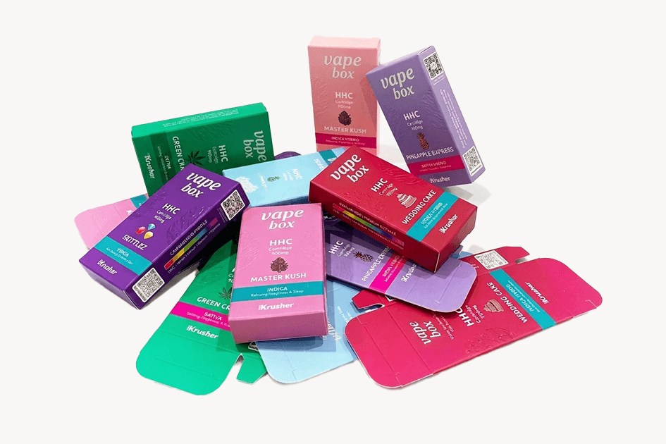 High quality CBD packaging samples including custom vape boxes and custom weed boxes