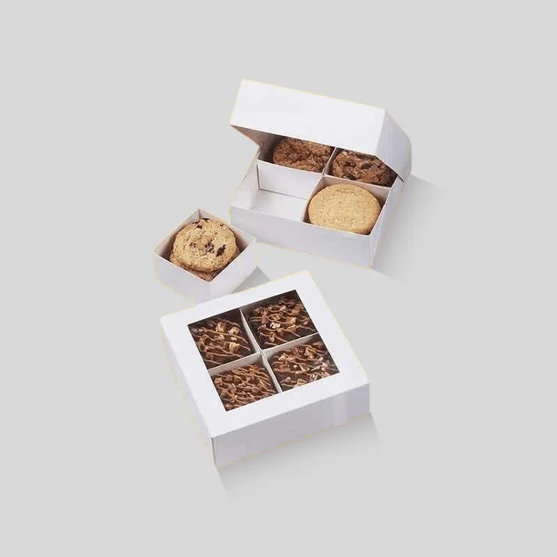 Brisk custom cookie box with dividers for an organized bakery assortment