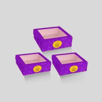 Custom Cake Box with PVC Window - Image 1