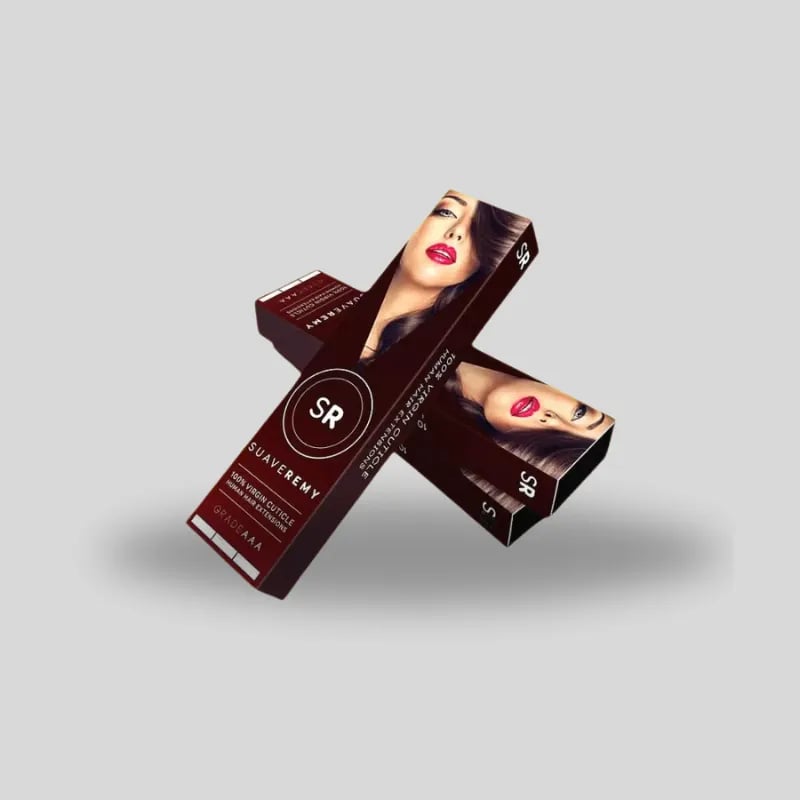 Custom Card stock Hair Extension Boxes - Image 1