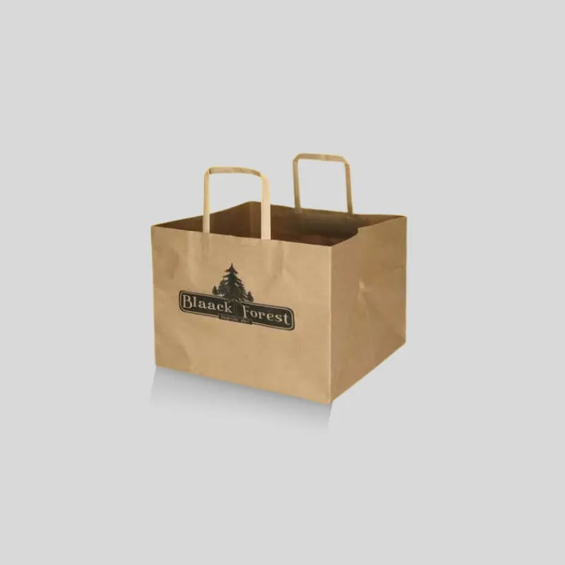 Custom Flat Handle Paper Bags - Image 1