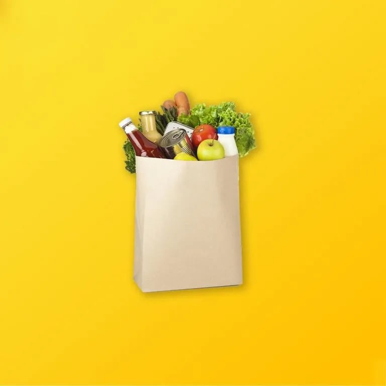 Custom Grocery Paper Bags - Image 1