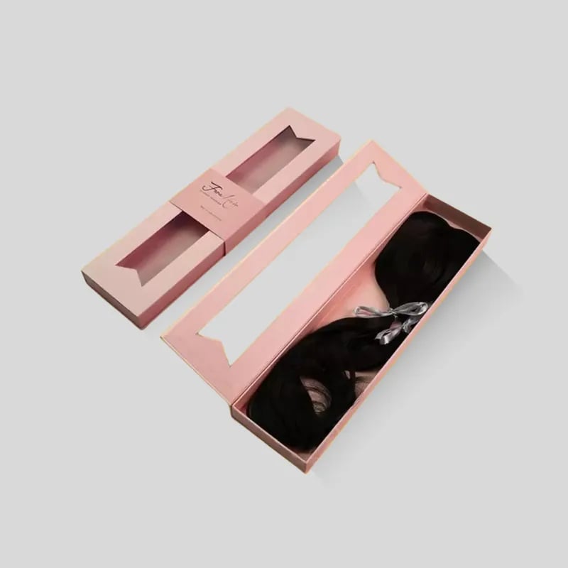 Custom Hair Extension Boxes With Window - Image 1