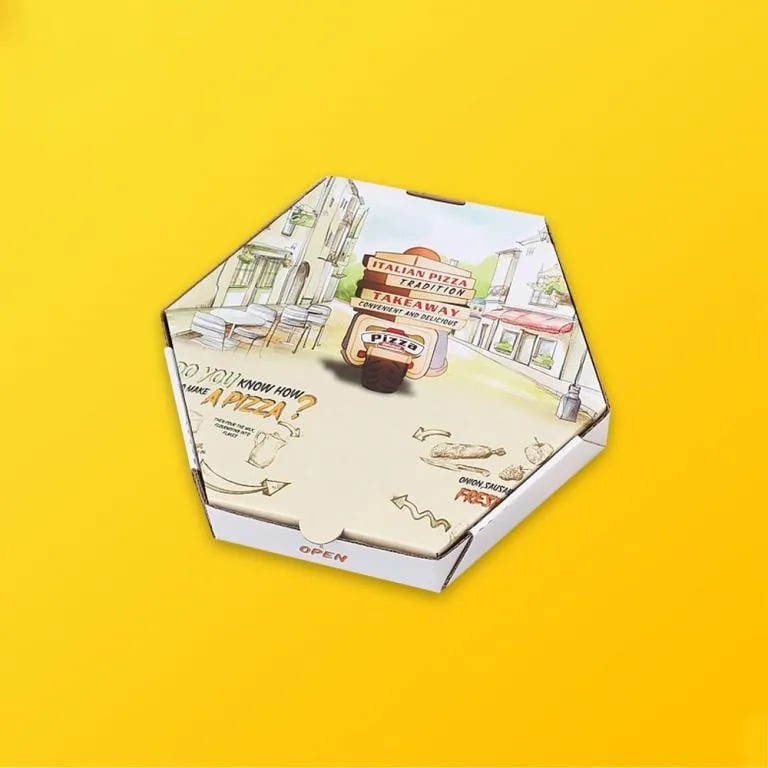 Custom Hexagonal Pizza Boxes - Image 1