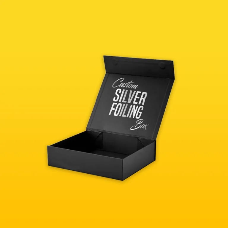 Custom Silver Foiled Rigid Boxes - Image 1