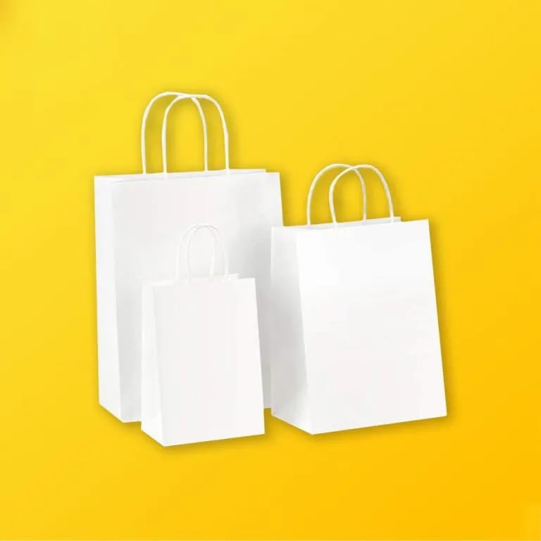 Custom White Kraft Bags - Image 1