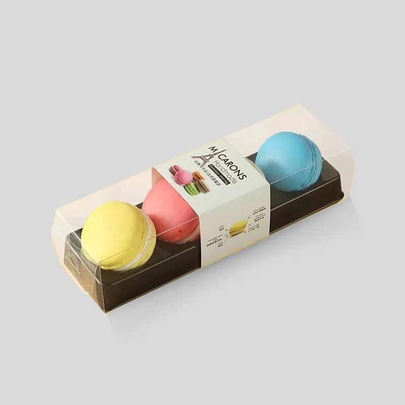 Macaron Box with Clear Lid - Image 1