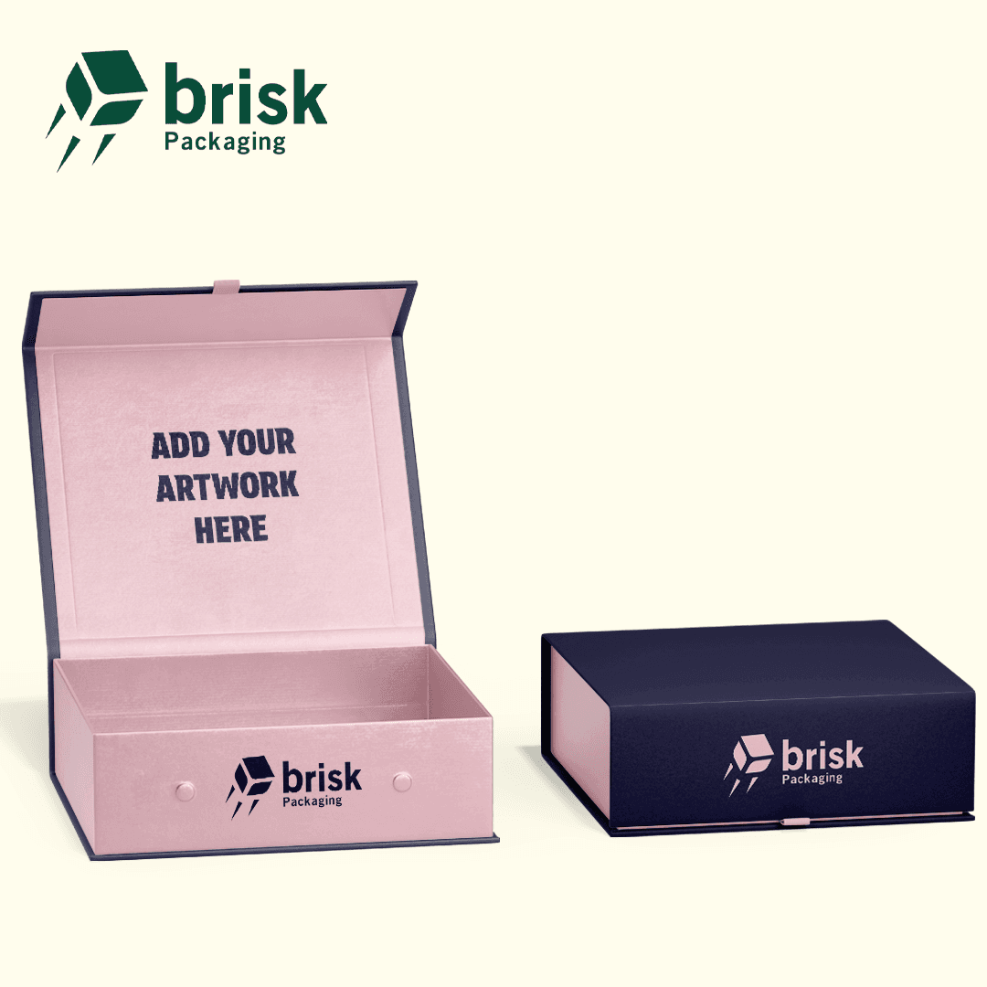 Custom magnetic closure box for premium jewelry packaging