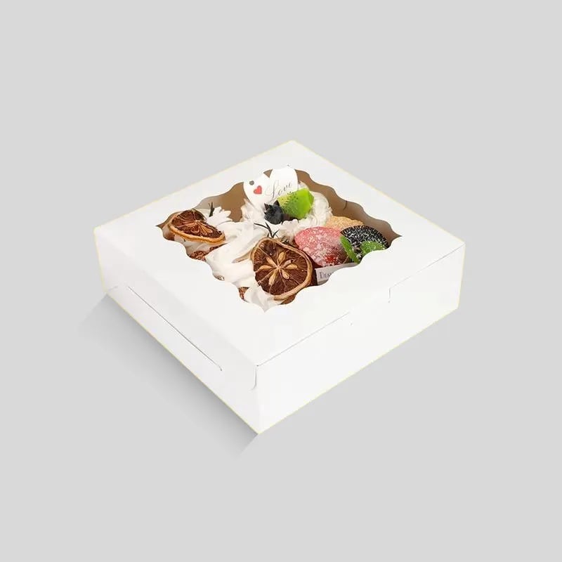 White Bakery Boxes with Window - Image 1